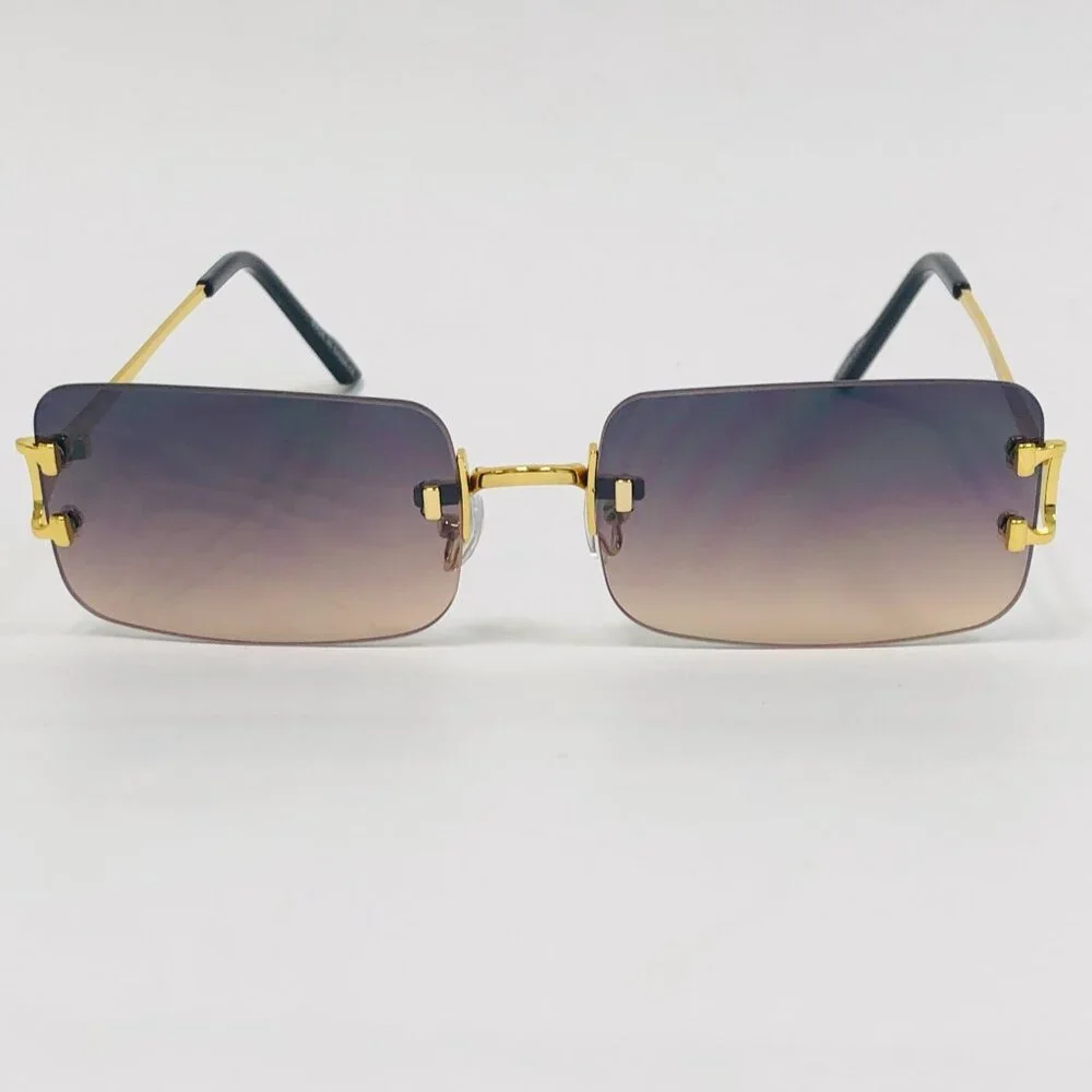 Men Sunglasses Brown Tea Lens Hip Hop Street Fashion‎ Retro Vintage Lentes Gafas